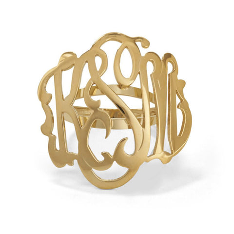 Palais Cheshire Handcut Monogram Ring