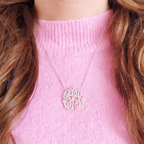 Moon and Lola - Omiya Diamond Monogram Necklace