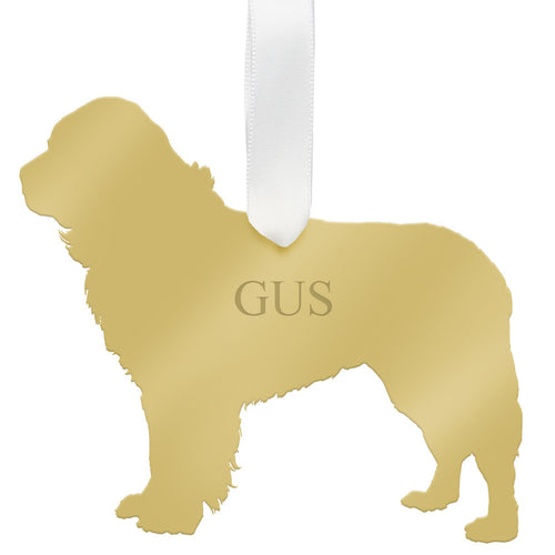 I found this at #edwardterrylandscape! - Personalized Newfoundland Ornament Mirrored Gold