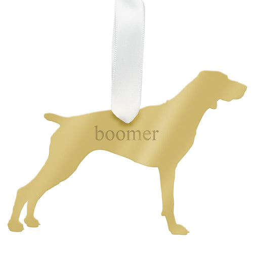 I found this at #edwardterrylandscape! - Personalized Pointer Ornament Mirrored Gold