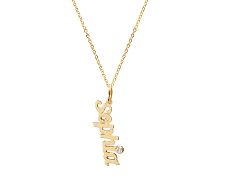 Lauren Nameplate Necklace on Brooklyn Chain