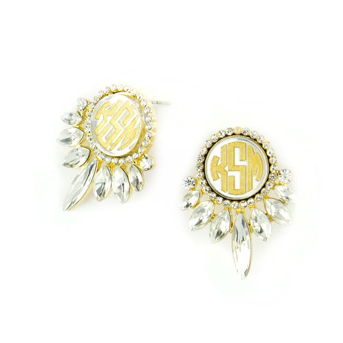 I found this at #edwardterrylandscape! - Vienna Monogram Earrings Side View