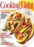 Cover of Cooking Light magazine with two tacos pictured.