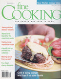 Cover of Fine Cooking Magazine with burger on a spatula pictured.