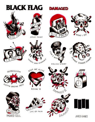 Black Flag Tattoo Flash