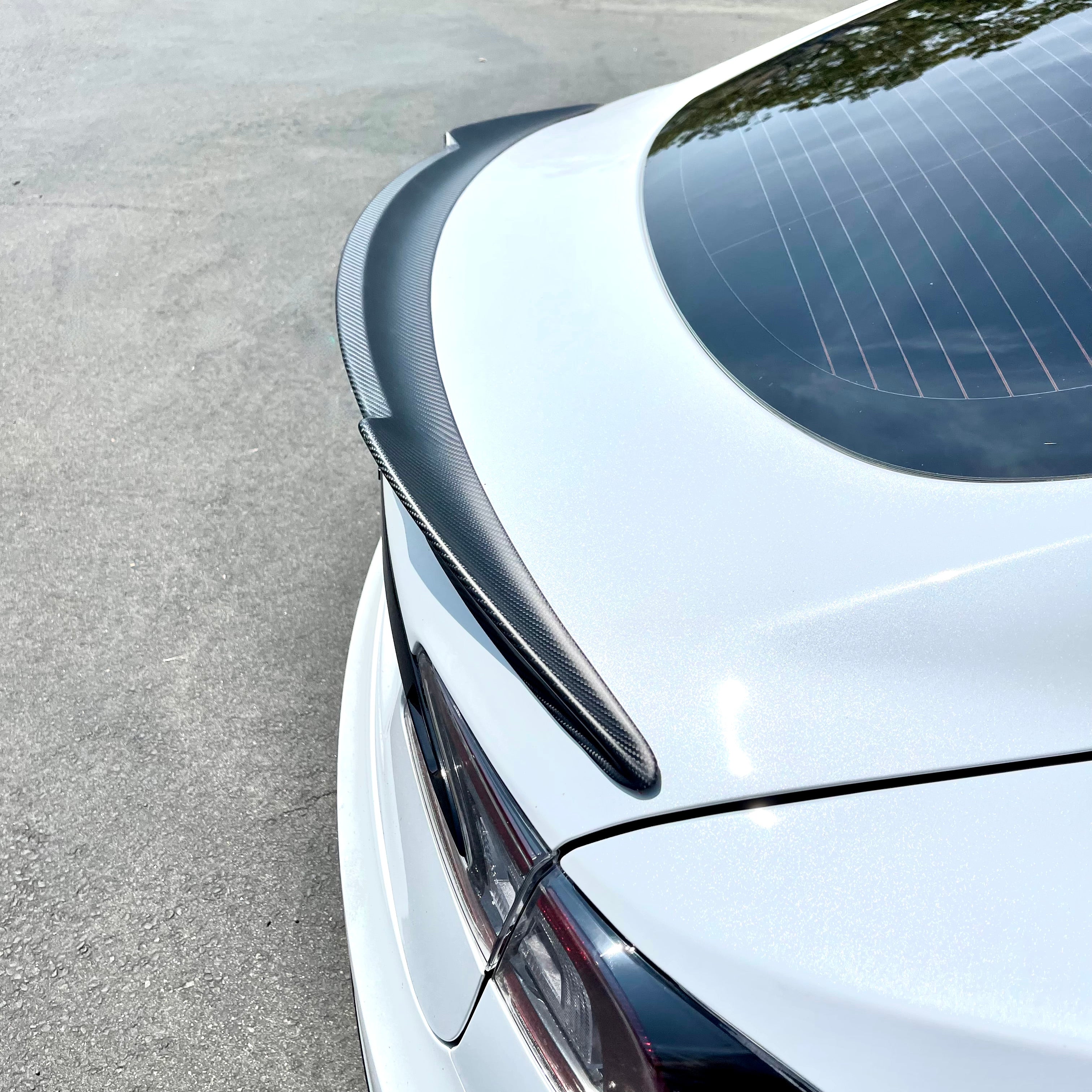 For Tesla Model S P100D 4DR Lightweight Carbon Fiber Performance Rear Spoiler CF 