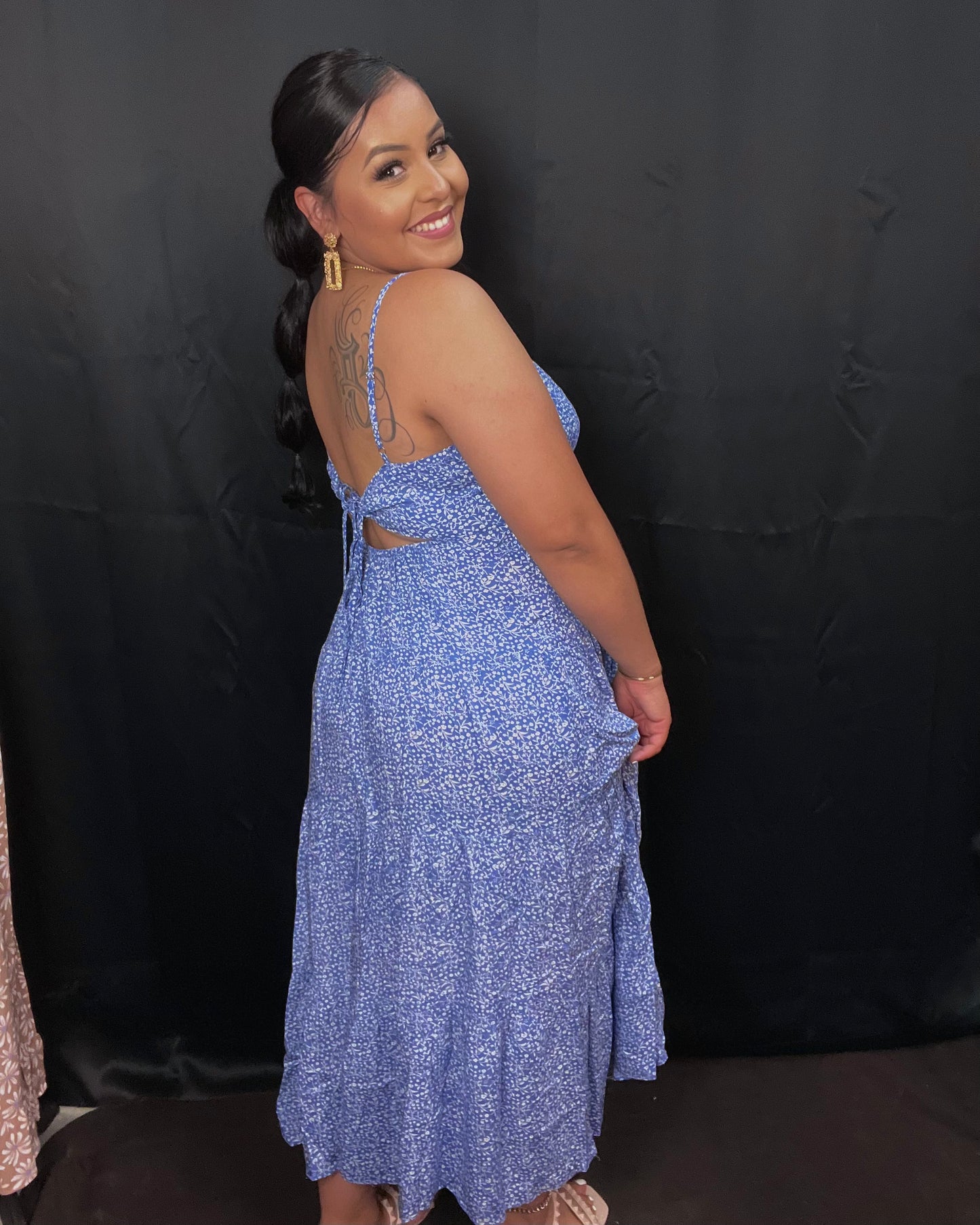 BECKY MAXI DRESS - BLUE (PLUS)