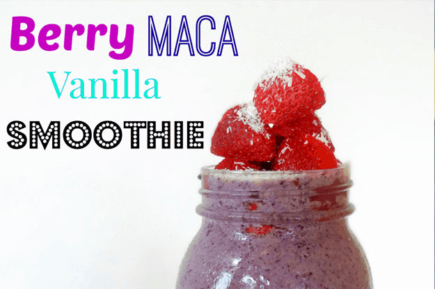 BERRY MACA VANILLA SMOOTHIE AND WIAW