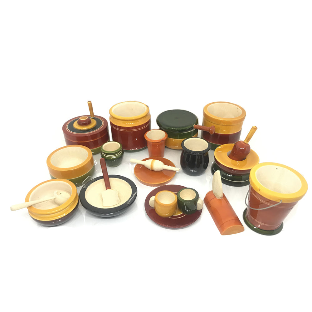 wooden choppu set