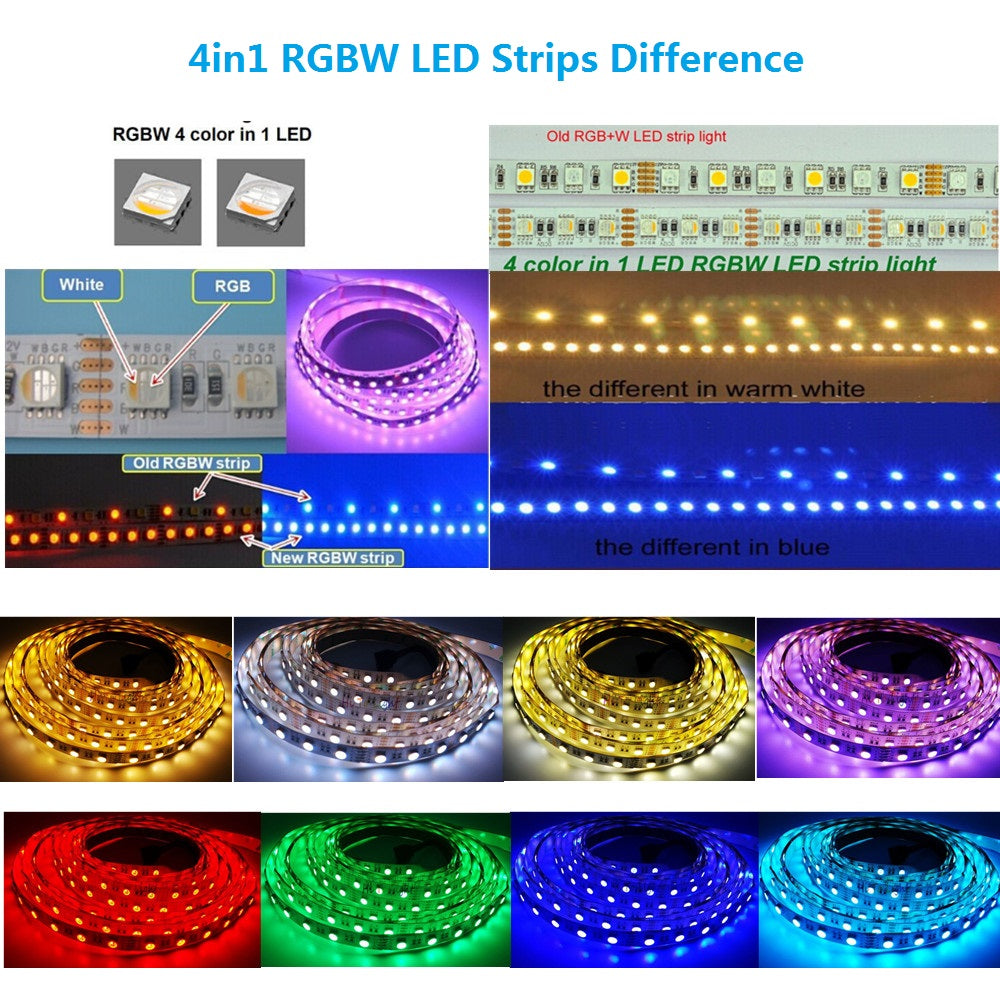 12V LED Strip Light, 16.4FT/5M 30LEDs 9.6W – LEDLightsWorld