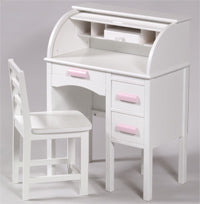 Children S Desks Jr Roll Top Kids Desk White Pink Ronjuneshop