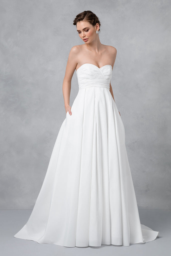 strapless empire waist dress