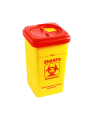 sharps container for safe syringe disposal