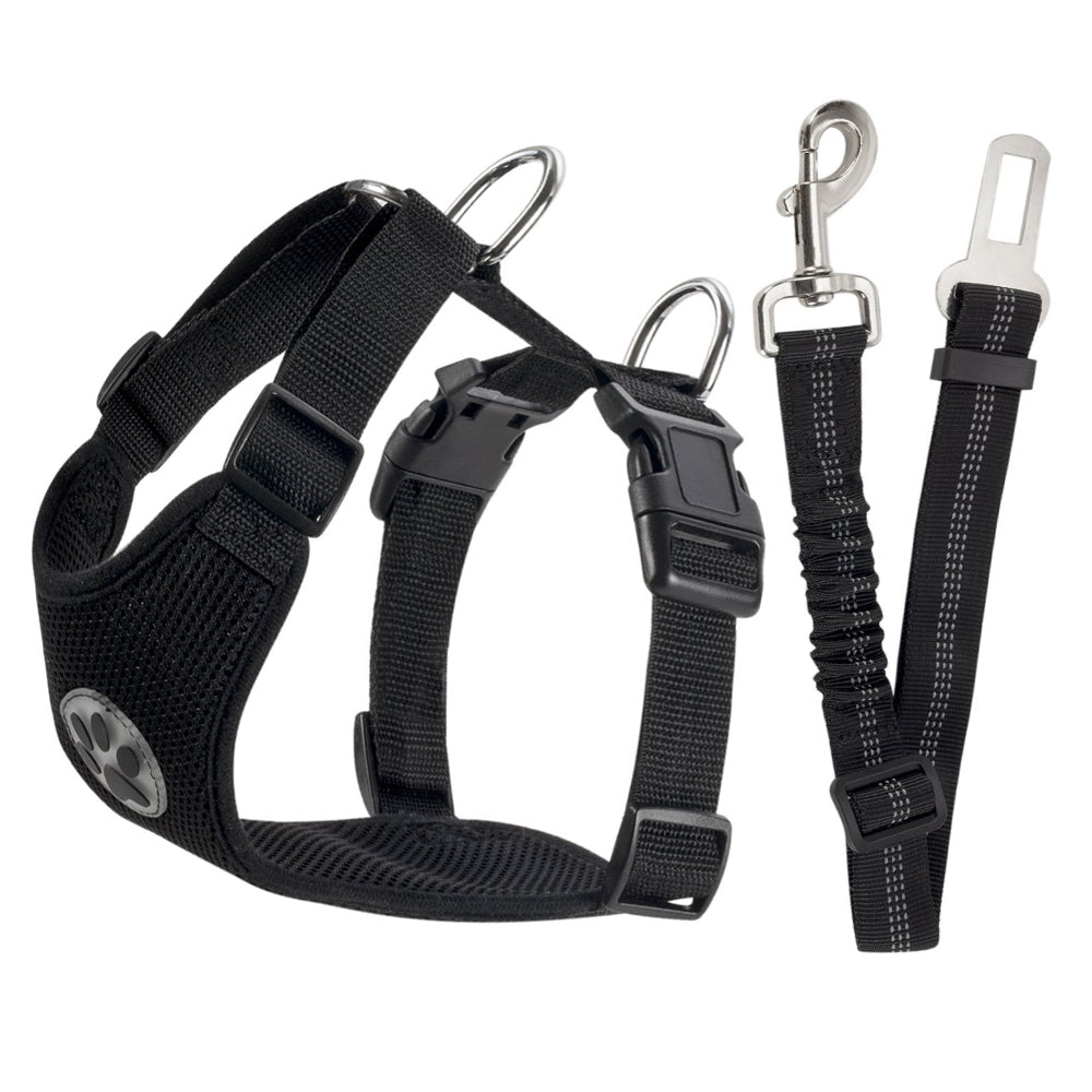 Dog Car Harness &amp; Seat Belt - Black – Slowtonglobal