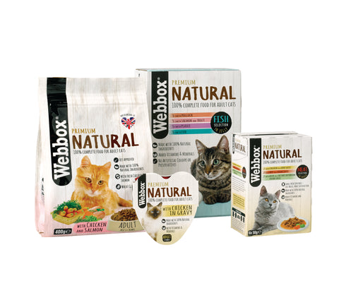 Webbox natural cat food selection