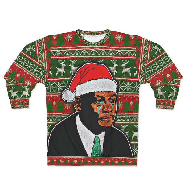 crying jordan christmas sweater