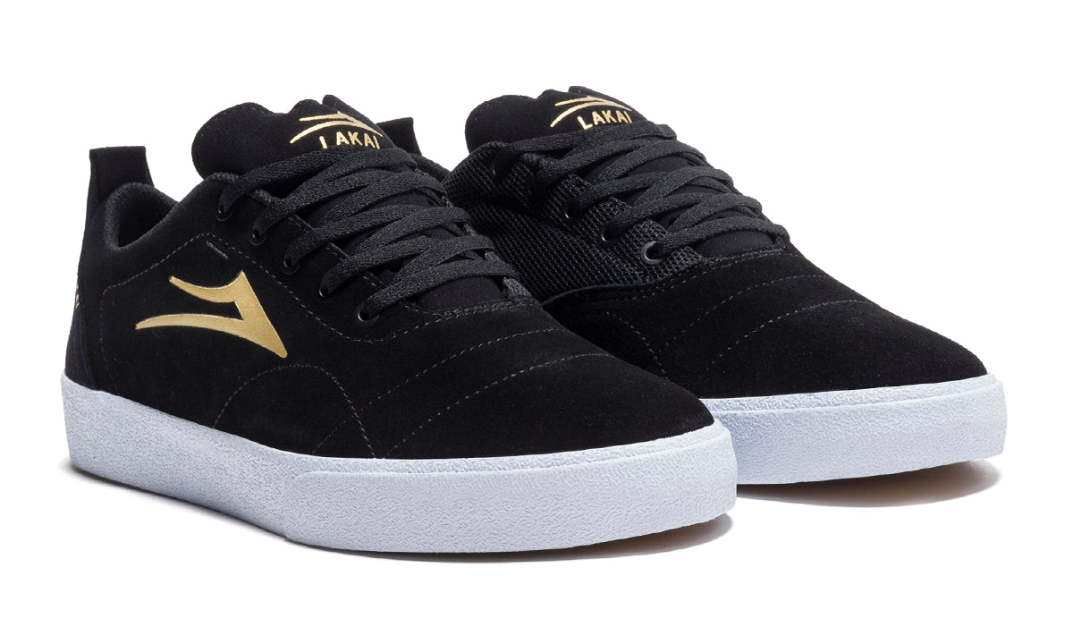 black and gold skate shoes