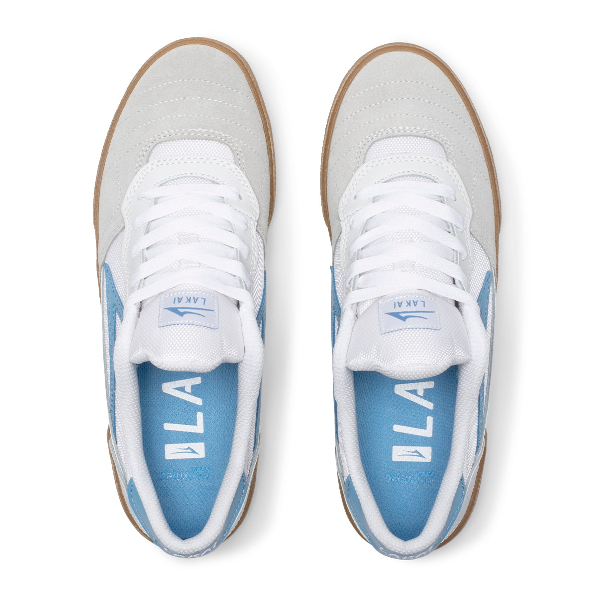 Cambridge - White/Light Blue Suede 