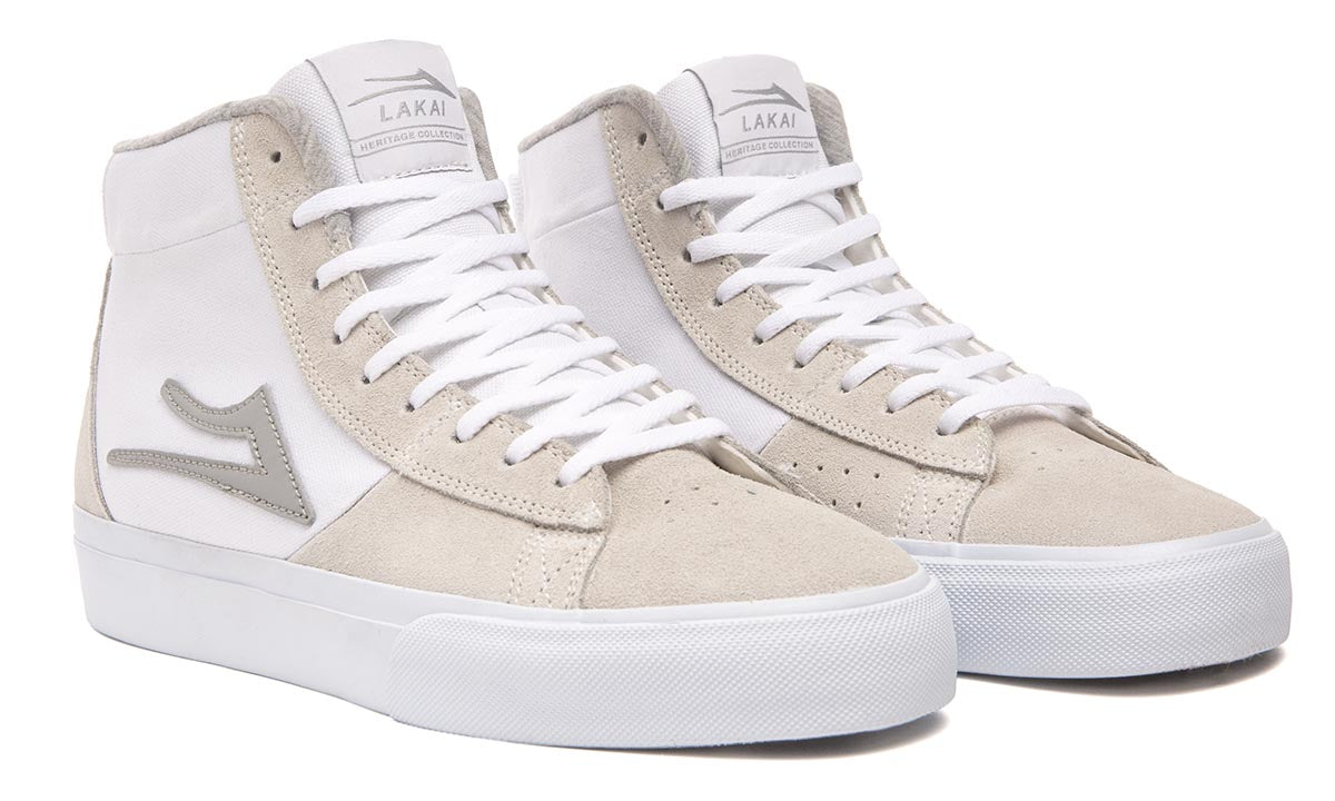 Newport Hi - White/Grey Suede - Mens 