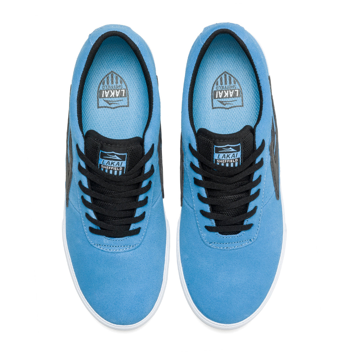 light blue and black shoes