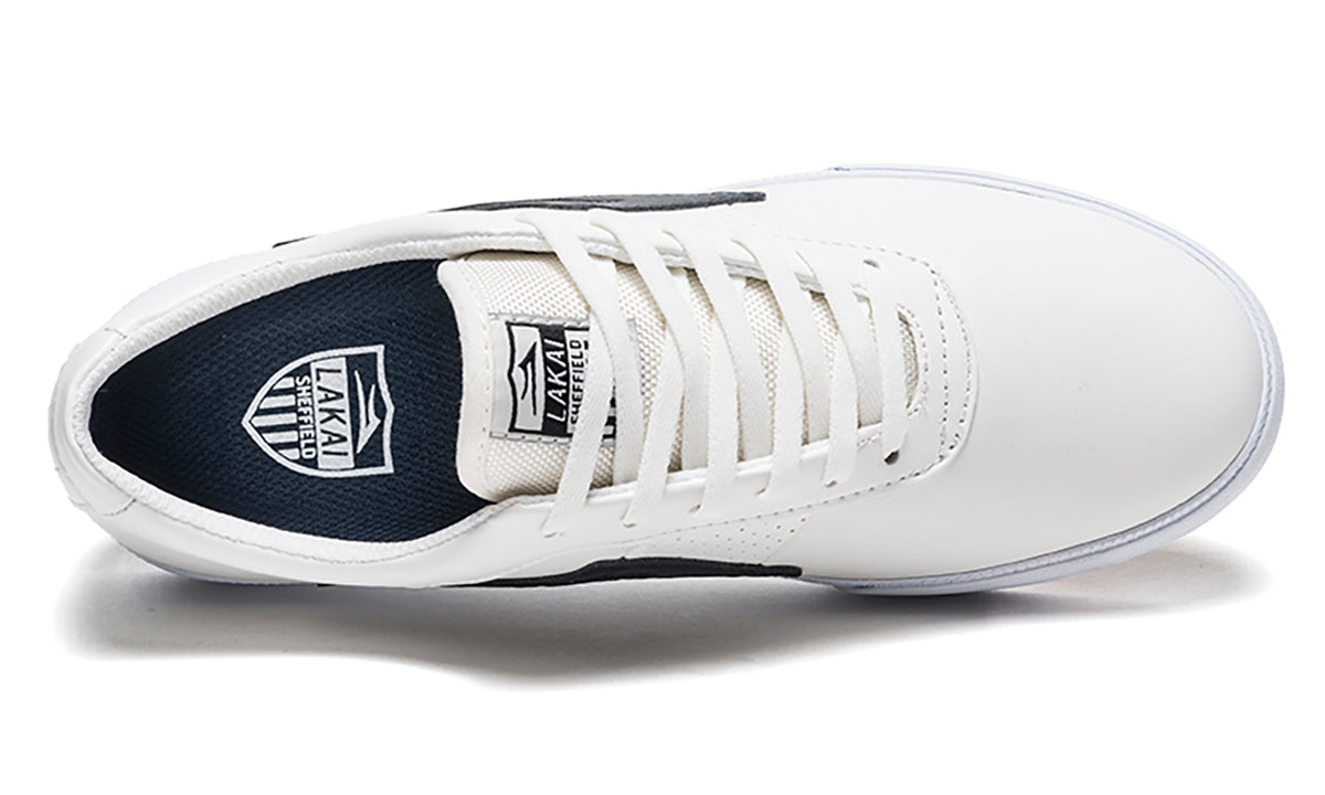 Sheffield - White/Navy Leather - Mens 