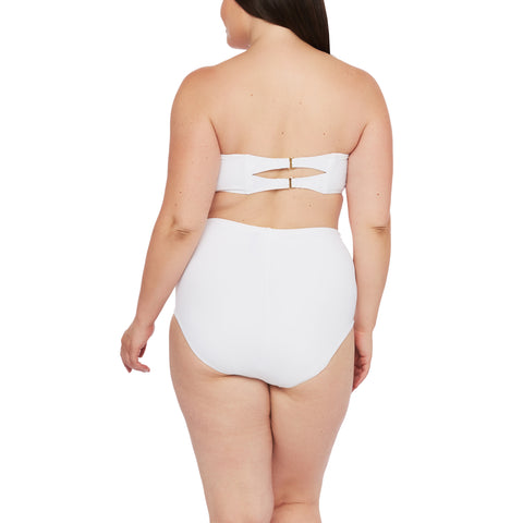 Island Goddess Bandeau Bikini Top (Plus Size) in White
