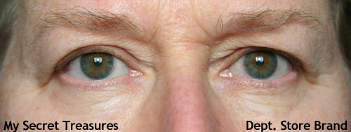 Eye cream comparison.
