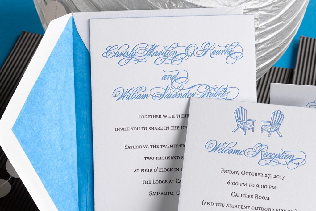 Christy & William is a letterpress wedding suite set wine country, California. Call us toll-free at 1-800-995-1549 or email us at hello@pickettspress.com
