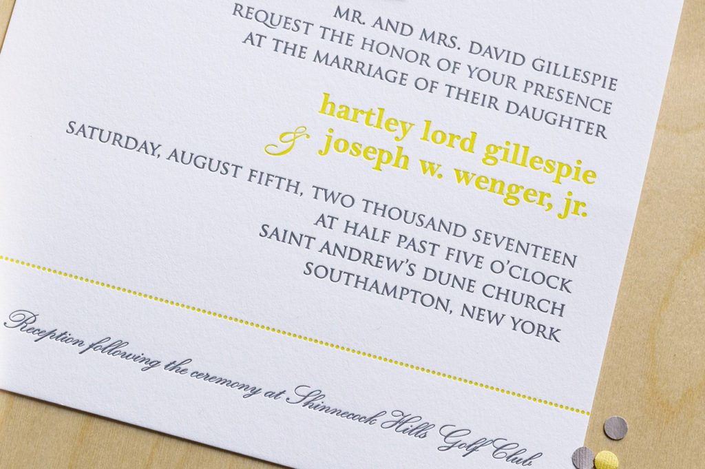 Hartley & Joe is a letterpress wedding suite set in Southampton, New York. Call us toll-free at 1-800-995-1549 or email us at hello@pickettspress.com