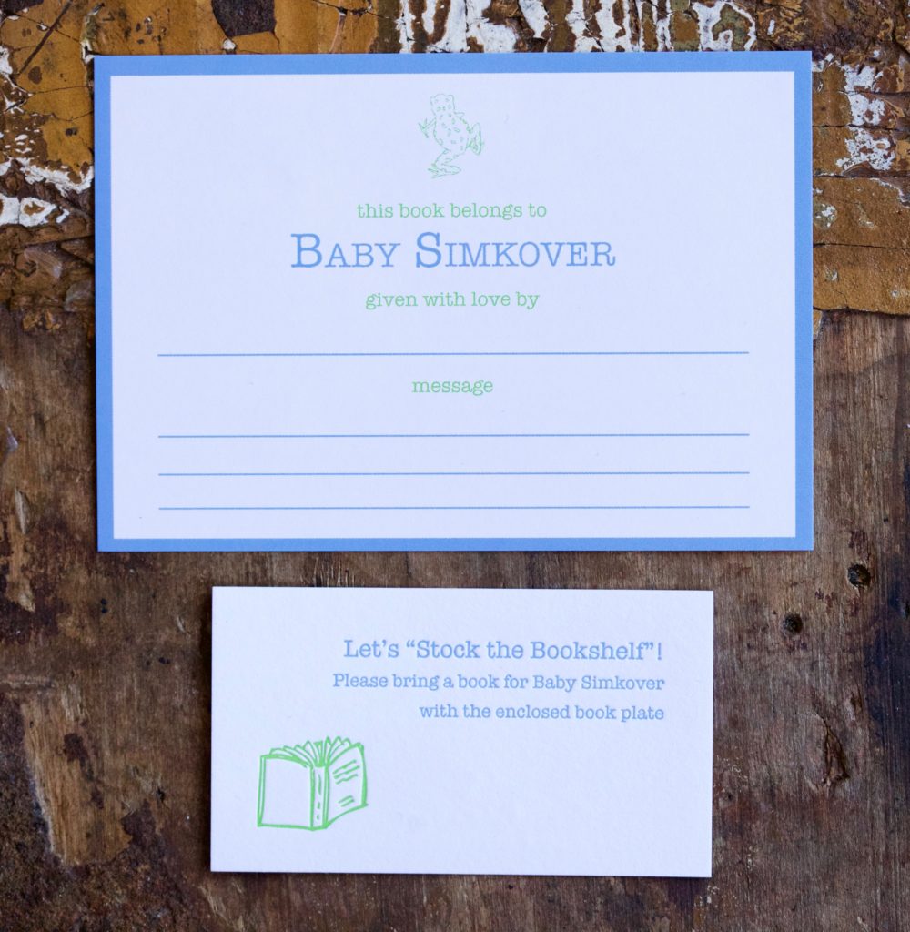 Pickett's Press created Baby Shower and sticker invitations for a recent mama-to-be and just had to share this fabulous creative idea!