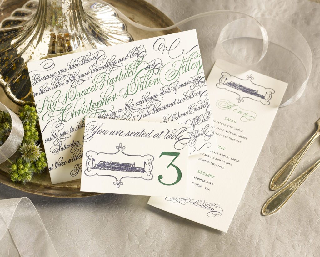 Lily & Dillon is a letterpress wedding suite set in Southampton, New York. Call us toll-free at 1-800-995-1549 or email us at hello@pickettspress.com