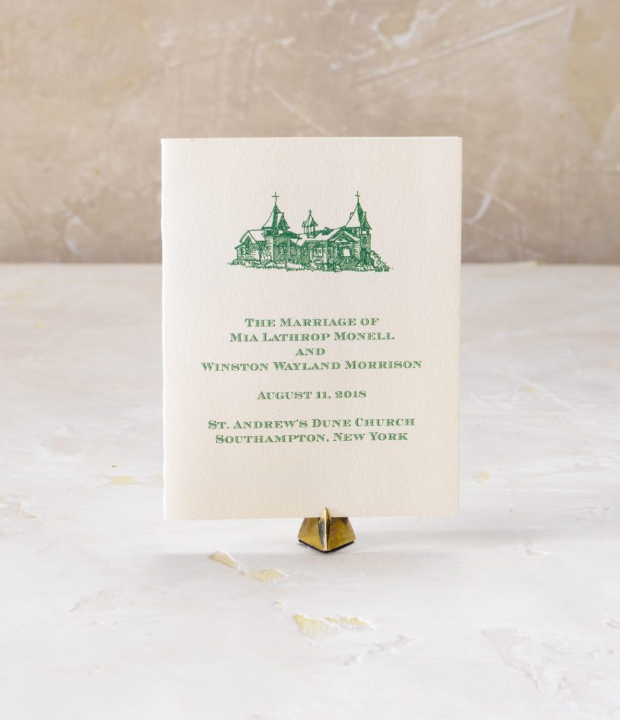 Mia & Winn is a letterpress wedding suite set in Southampton, on Long Island. Call us toll-free at 1-800-995-1549 or email us at hello@pickettspress.com