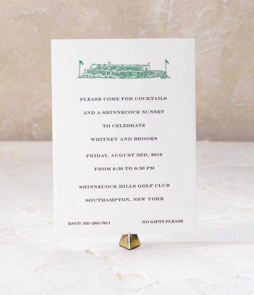 Whitney & Brooks is an engraved wedding suite set in Southampton, NY. Call us toll-free at 1-800-995-1549 or email us at hello@pickettspress.com