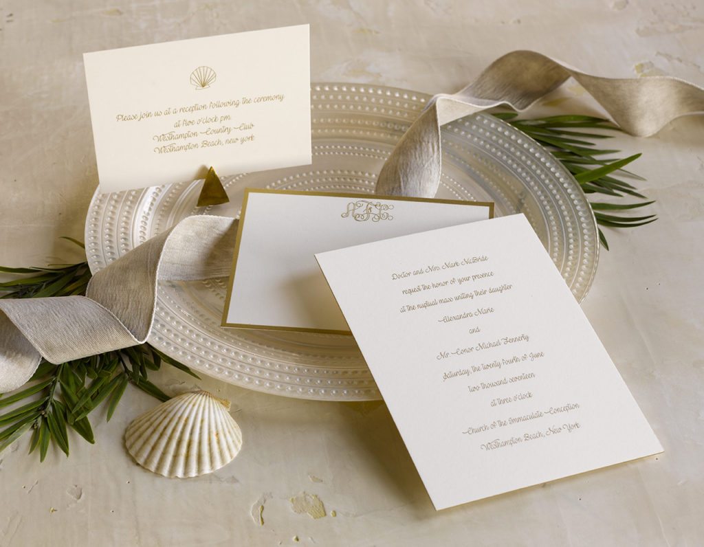 Alex and Conor is an engraved wedding suite set in the quaint beach community of Westhampton Beach, on Long Island. Call us toll-free at 1-800-995-1549 or email us at hello@pickettspress.com