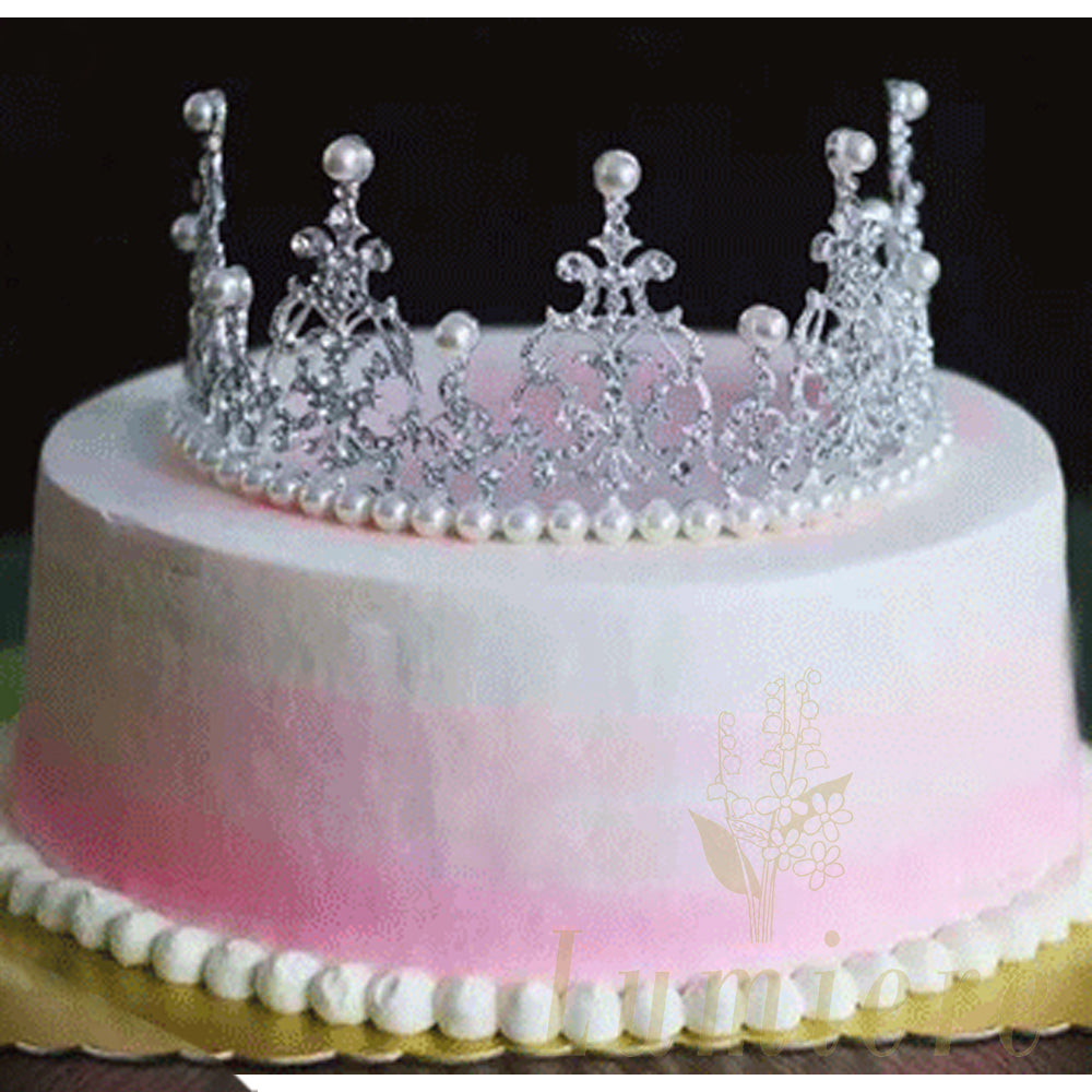 結婚式 ウェディング ケーキトッパー ウェディングケーキ ケーキ トッパー 飾り ティアラ デコレーション 装飾品 Lumiere Official Shop