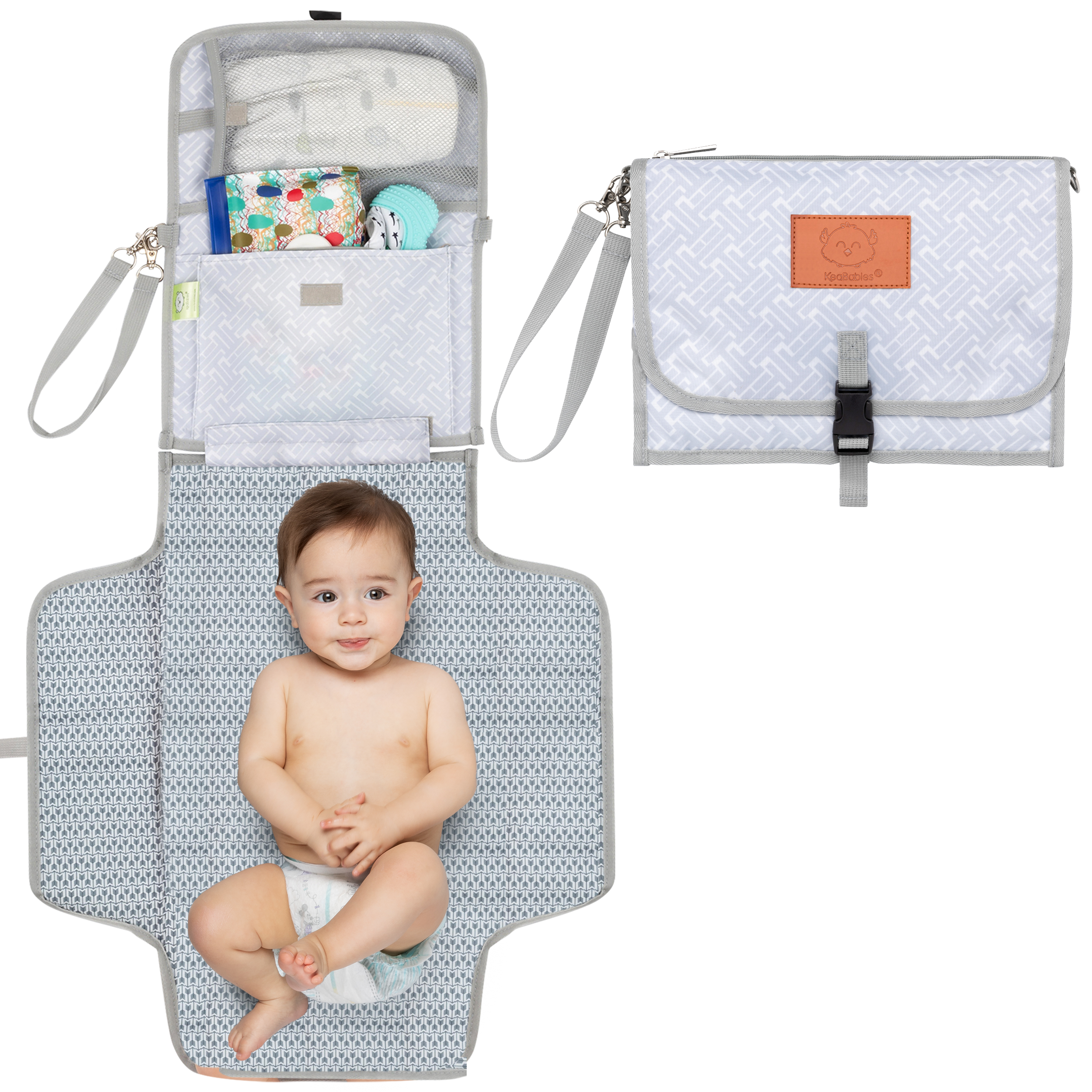 Portable Baby Changing Mat Nappy Waterproof Pad Home Travel Shower Mat White US 