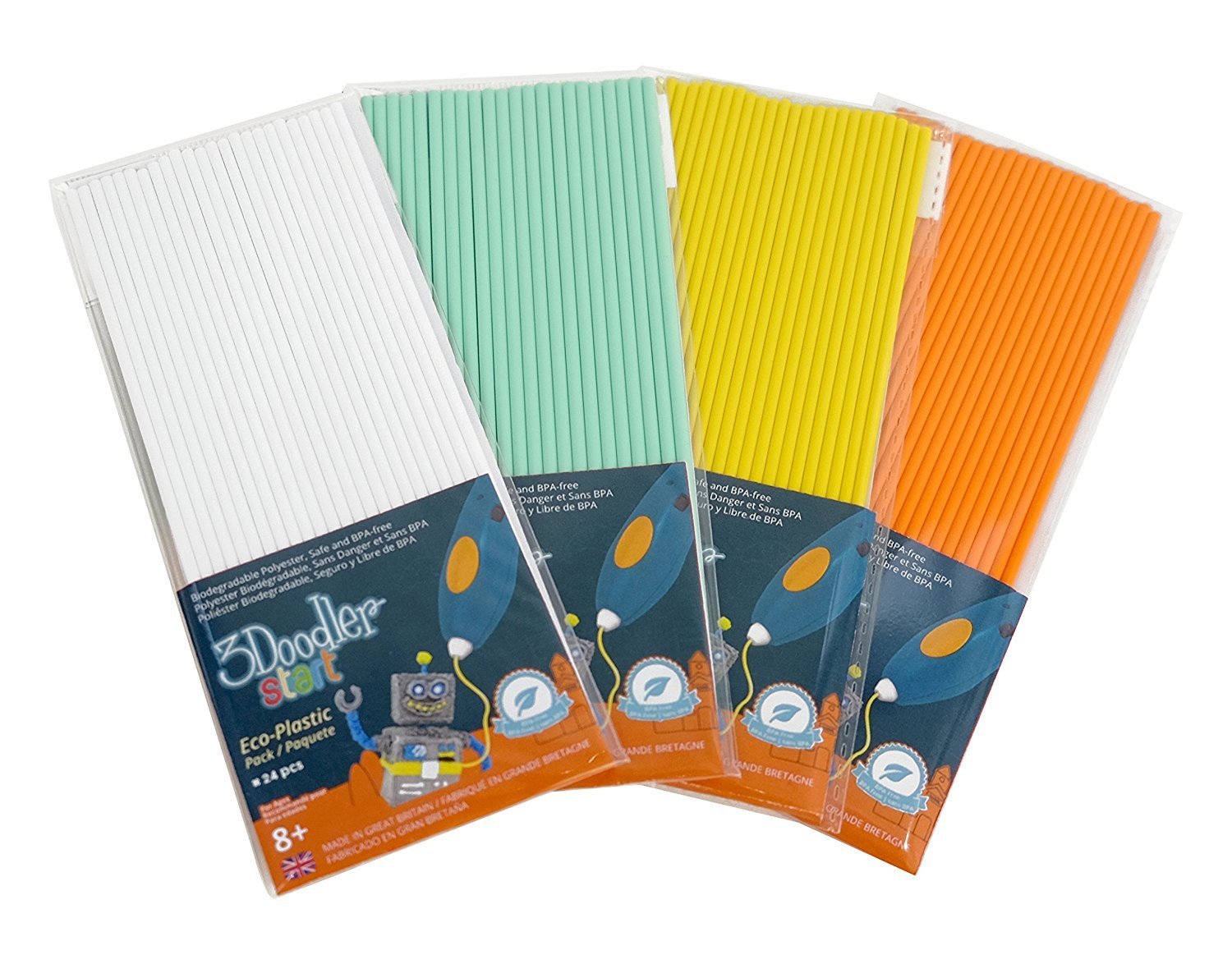 3Doodler Eco-Plastic™ Bundle Summer Splash 4-Pack - Start Plastic
