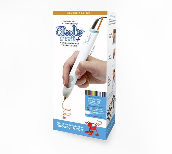 3Doodler Create+ Deluxe 3D Printing Pen Set - Arctic White with FREE JetPack -