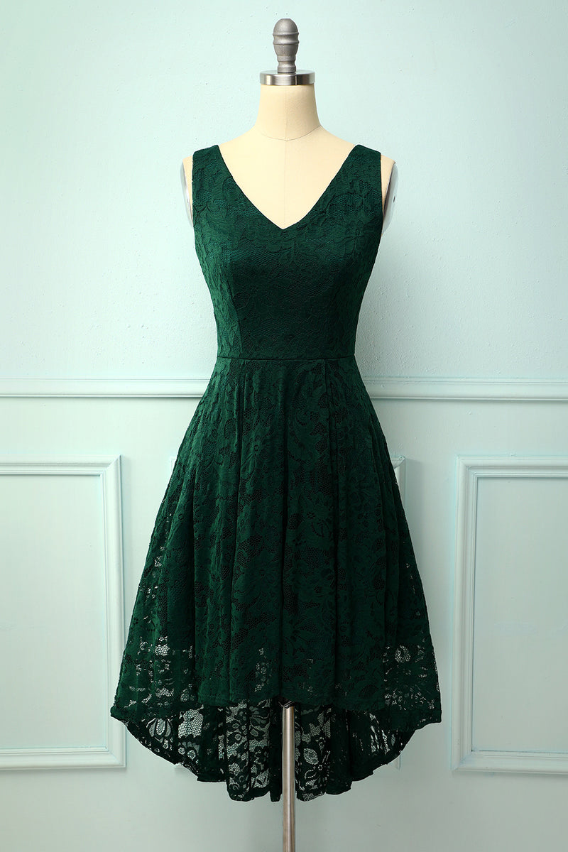 green asymmetrical dress