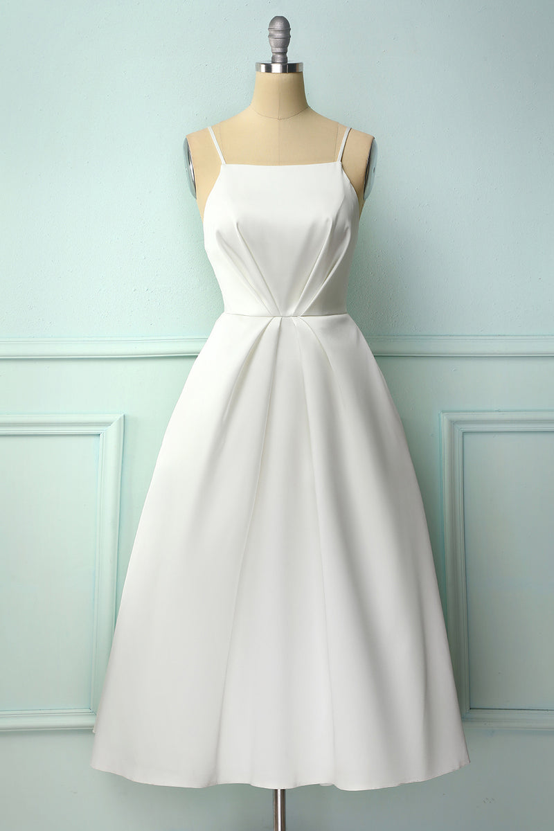 simple white formal dress