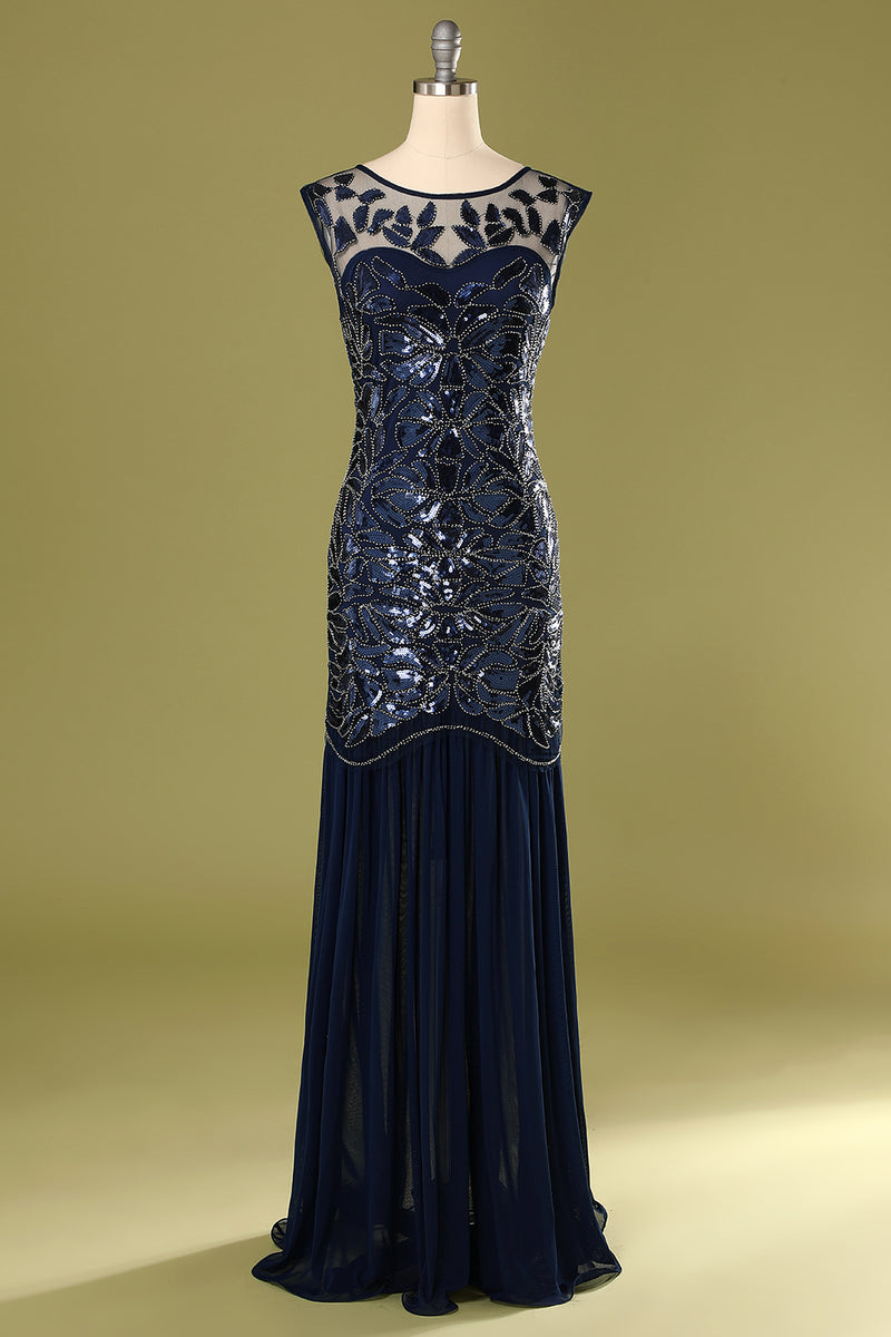 navy blue gatsby dress