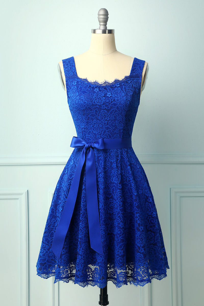 royal blue a line dress