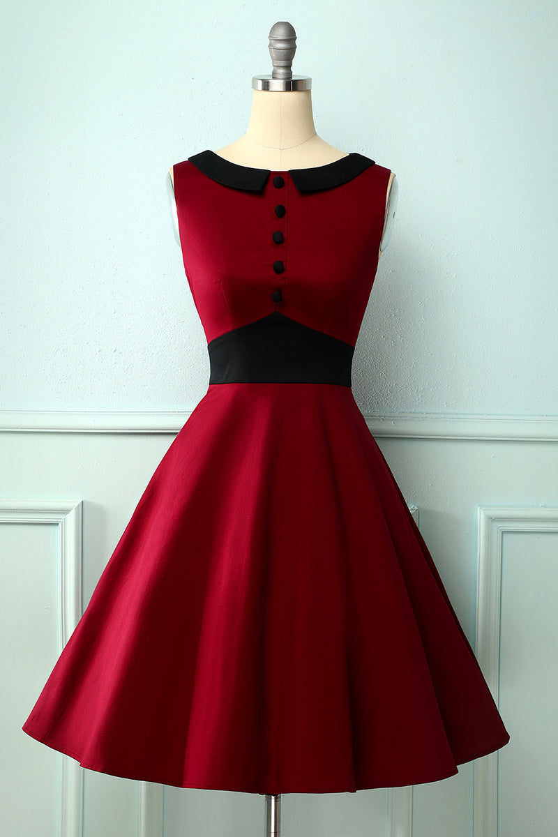 maroon flare dress