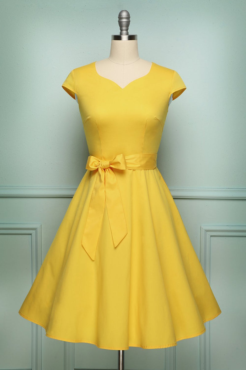 yellow pinup dress