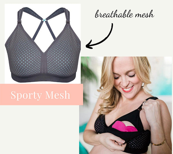 Sporty Mesh Nursing Sports Bra