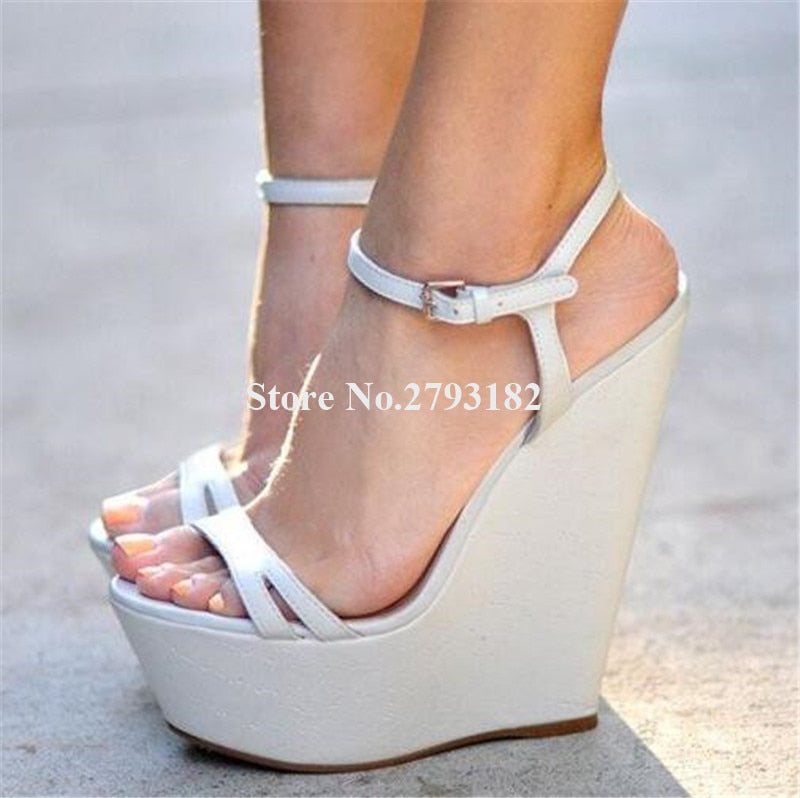 very high wedge sandals