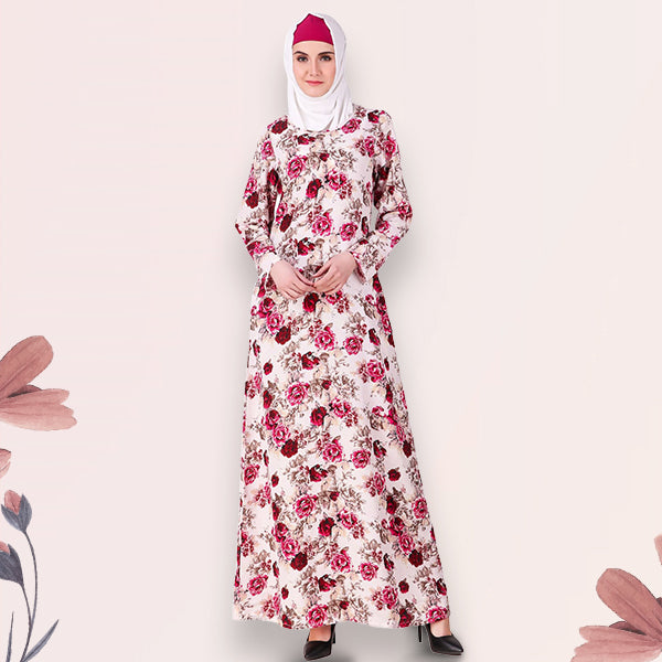 Floral Print Abaya