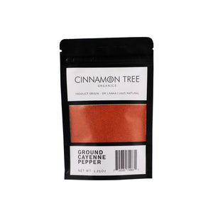 Cinnamon Tree Organics single origin ground cayenne pepper 1.25Oz package
