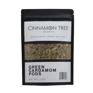 Cinnamon Tree Organics Green Cardamom Pods 3.5Oz