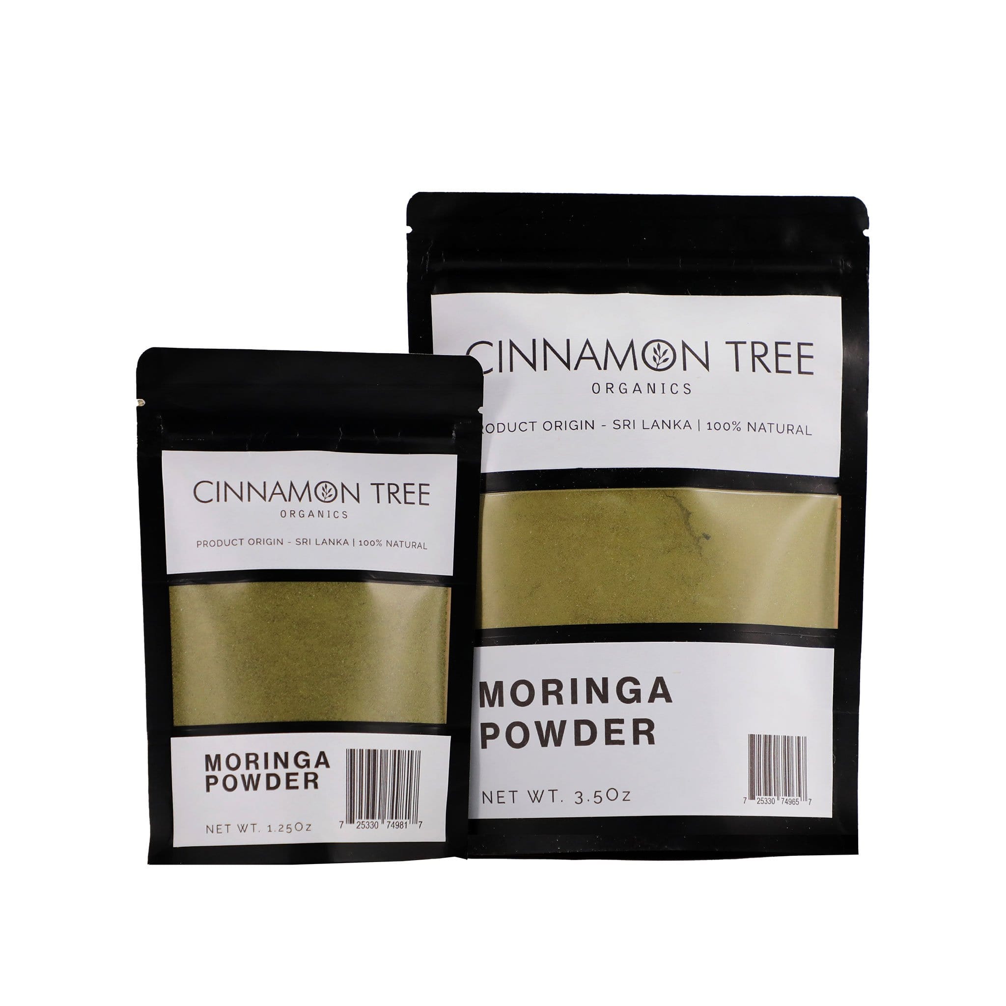 Cinnamon Tree Organics organically grown moringa powder packs